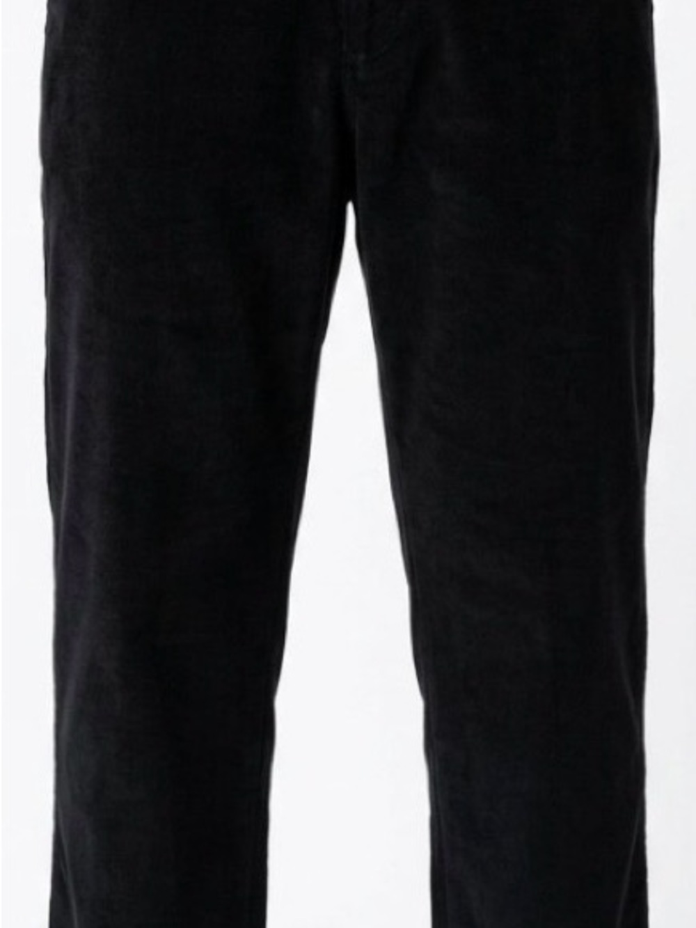 Tommy Hilfiger Black Corduroy Straight-Leg Pants